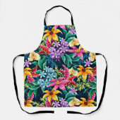 Handgemalt Exotic Floral Pattern-23001 Schürze (Vorderseite)