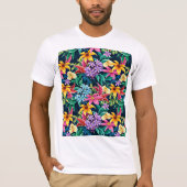 Handgemalt Exotic Floral Pattern-23001 T-Shirt (Vorderseite)
