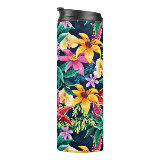 Handgemalt Exotic Floral Pattern-23001 Thermosbecher (Nach rechts gedreht)
