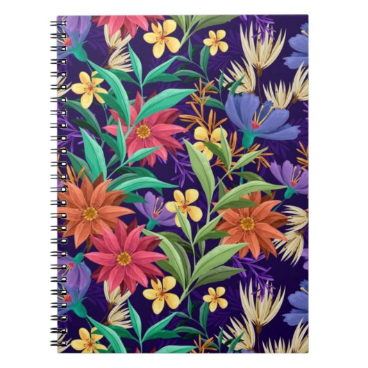 Handgemalt Exotic Floral Pattern-2310 Notizblock (Vorderseite)