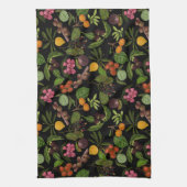 Handgemalt farbenfrohe exotische tropische Fruchtm Küchentuch (Vertikal)