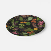 Handgemalt farbenfrohe exotische tropische Fruchtm Pappteller (Schrägansicht)