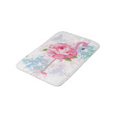 Handgemalt Flamingo Badematte (Schrägansicht)