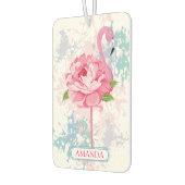 Handgemalt Flamingo Monogram Autolufterfrischer (Links)