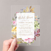 Handgemalt Frühlingsfloral Brautparty Acryleinladungen (Insitu (Handheld))