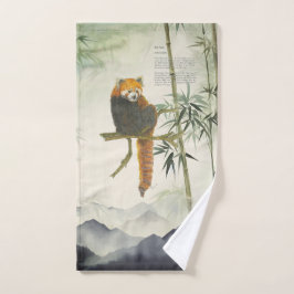 Handgemalt gefährdeter Roter Panda Handtuch
