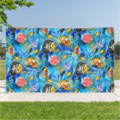 Handgemalt Gouache Korallenriff Banner (Außenbereich)