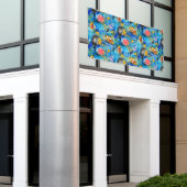 Handgemalt Gouache Korallenriff Banner (Äußeres Gebäude)