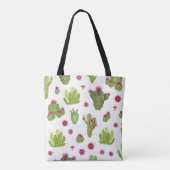Handgemalt grünes Kaktusmuster Tasche (Rückseite)