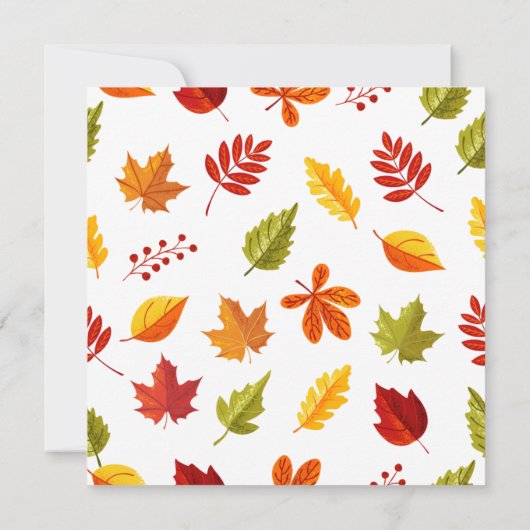 Handgemalt Herbst Adorable Girl Danke (Rückseite)