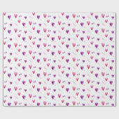 Handgemalt Herz x und gemustert Geschenkpapier (Flach)