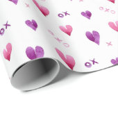 Handgemalt Herz x und gemustert Geschenkpapier (Rolleneckpunkt)