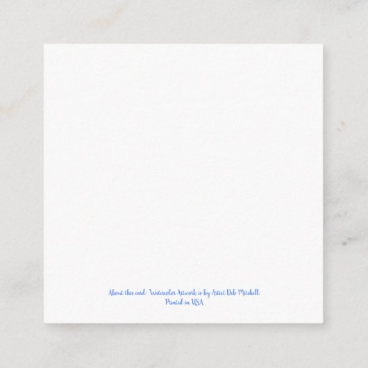 Handgemalt Loose Wassercolor Hydrangea Floral Begleitkarte (Rückseite)