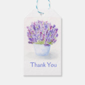 Handgemalt Loose Wasserfarbe Lavendel Geschenkanhänger (Vorderseite)