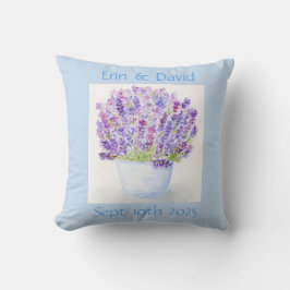 Handgemalt Loose Wasserfarbe Lavendel Kissen