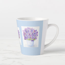 Handgemalt Loose Wasserfarbe Lavendel Milchtasse
