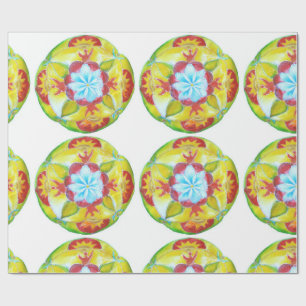 Handgemalt Mandala Matte Wrapping Paper Geschenkpapier