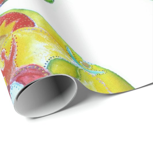 Handgemalt Mandala Matte Wrapping Paper Geschenkpapier (Rolleneckpunkt)