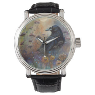 Handgemalt mit Wildblumen Armbanduhr