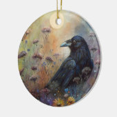 Handgemalt mit Wildblumen Keramik Ornament (Links)