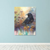 Handgemalt mit Wildblumen Leinwanddruck (Insitu (Holzboden))