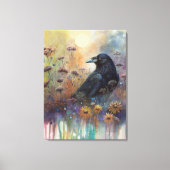 Handgemalt mit Wildblumen Leinwanddruck (Vorderseite)