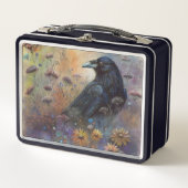 Handgemalt mit Wildblumen Metall Brotdose (Vorderseite)