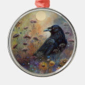 Handgemalt mit Wildblumen Ornament Aus Metall (Vorne)