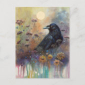 Handgemalt mit Wildblumen Postkarte (Vorderseite)