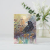 Handgemalt mit Wildblumen Postkarte (Stehend Vorderseite)