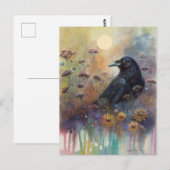 Handgemalt mit Wildblumen Postkarte (Vorne/Hinten)