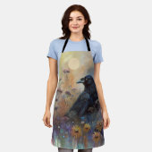 Handgemalt mit Wildblumen Schürze (Getragen)