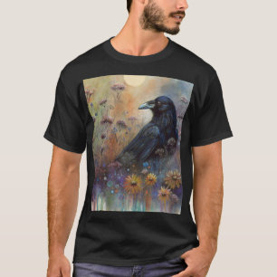 Handgemalt mit Wildblumen T-Shirt