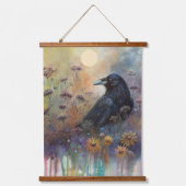 Handgemalt mit Wildblumen Wandteppich Mit Holzrahmen (Vorderseite)