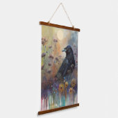 Handgemalt mit Wildblumen Wandteppich Mit Holzrahmen (Gewinkelt)