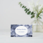 Handgemalt moderne blaue Wasserfarbe Abstraktes Bu Visitenkarte (Stehend Vorderseite)