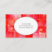 Handgemalt moderne Wasserfarbe Abstrakt geometrisc Visitenkarte (Rückseite)