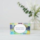 Handgemalt Moderne Wasserfarbe Abstrakt Visitenkarte (Stehend Vorderseite)