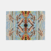 Handgemalt nach Anzahl Delphinen | Mirror Tiled | Fleecedecke (Vorderseite (Horizontal))