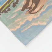 Handgemalt nach Anzahl Delphinen | Mirror Tiled | Fleecedecke (Ecke)