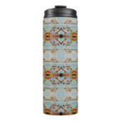 Handgemalt nach Anzahl Delphinen | Mirror Tiled | Thermosbecher (Vorderseite)