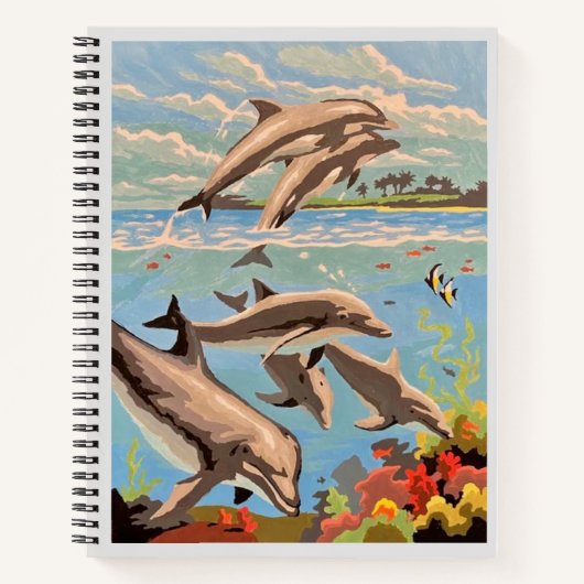 Handgemalt nach Anzahl | Geliebte Delphine | Benut Notizblock (Vorderseite)