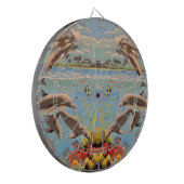 Handgemalt nach Anzahl | Geliebte Delphine | Dartscheibe (Vorderseite Links)