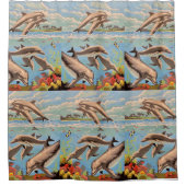 Handgemalt nach Anzahl | Geliebte Delphine | Duschvorhang (Vorderseite)