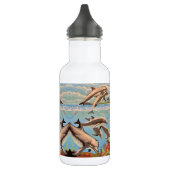 Handgemalt nach Anzahl | Geliebte Delphine | Edelstahlflasche (Links)