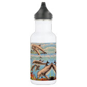 Handgemalt nach Anzahl | Geliebte Delphine | Edelstahlflasche (Rechts)