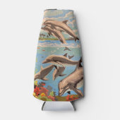 Handgemalt nach Anzahl | Geliebte Delphine | Flaschenkühler (Vorderseite)