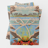 Handgemalt nach Anzahl | Geliebte Delphine | Geschenkpapier Set (Beispiel)