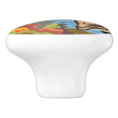 Handgemalt nach Anzahl | Geliebte Delphine | Keramikknauf (Seitenansicht)