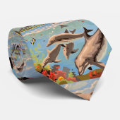 Handgemalt nach Anzahl | Geliebte Delphine | Krawatte (Gerollt)